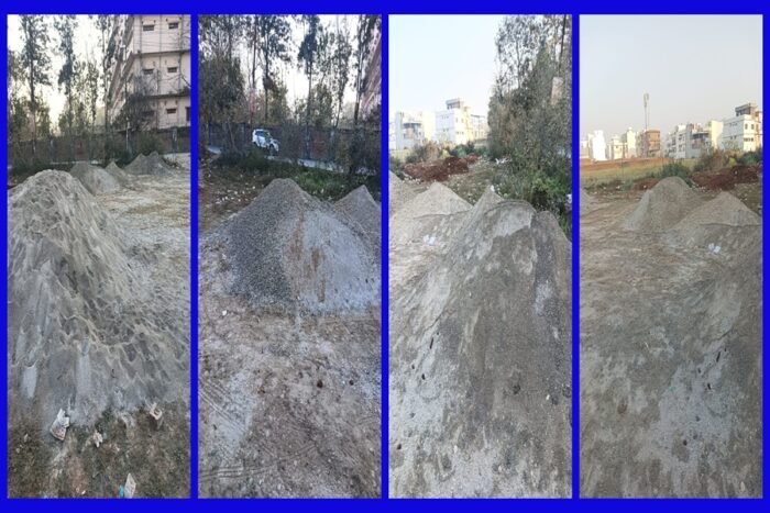 दून यूनिवर्सिटी रोड पर अवैध रेत-बजरी का भंडारण, नियमों को दरकिनार कर चल रहा कारोबार