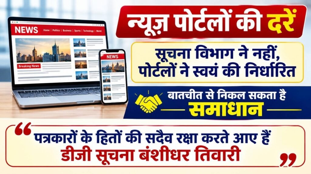 न्यूज़ पोर्टलों की दरें सूचना विभाग ने नहीं, पोर्टलों ने स्वयं की निर्धारित, बातचीत से निकल सकता है समाधान, पत्रकारों के हितों की सदैव रक्षा करते आए हैं डीजी सूचना बंशीधर तिवारी